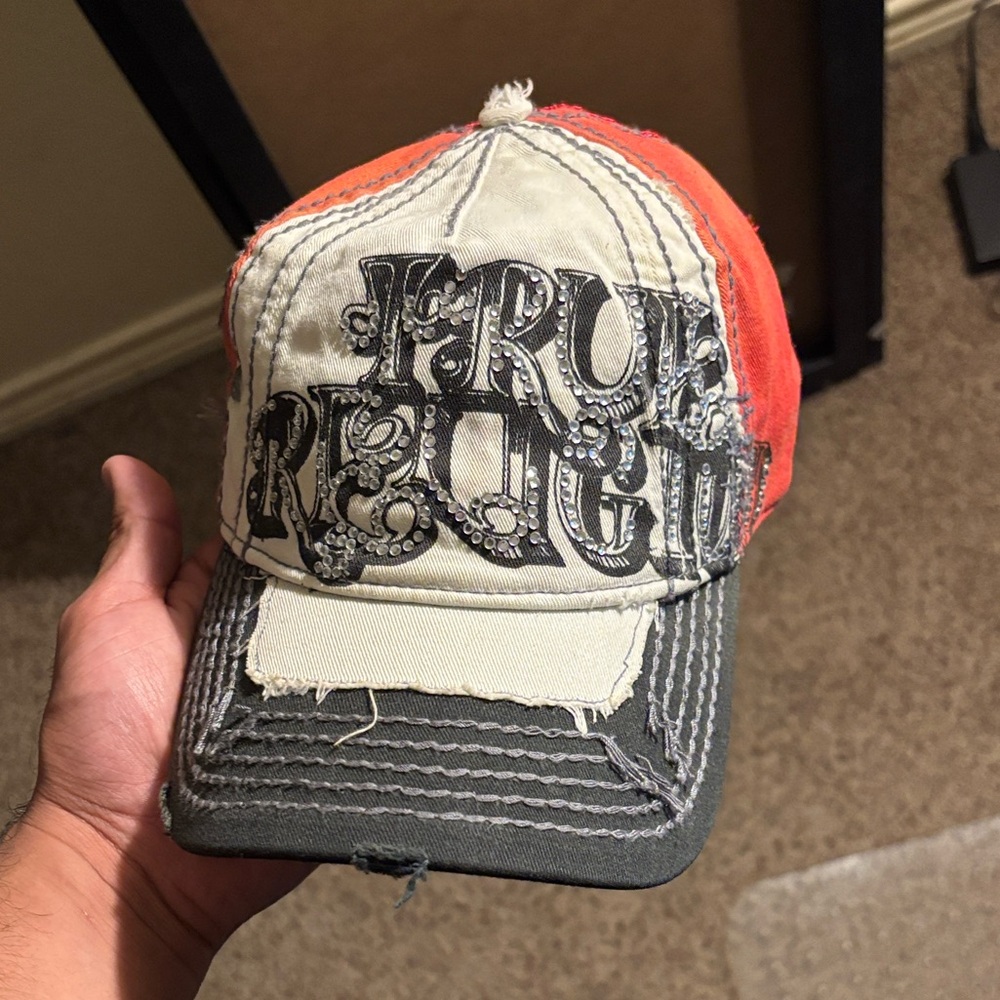 True Religion vintage distressed cap
